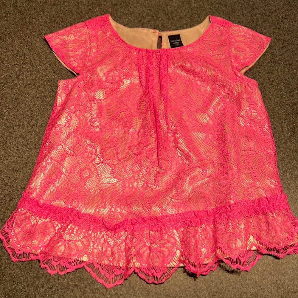 Baby GAP, silk underneath with lace overlay, never worn